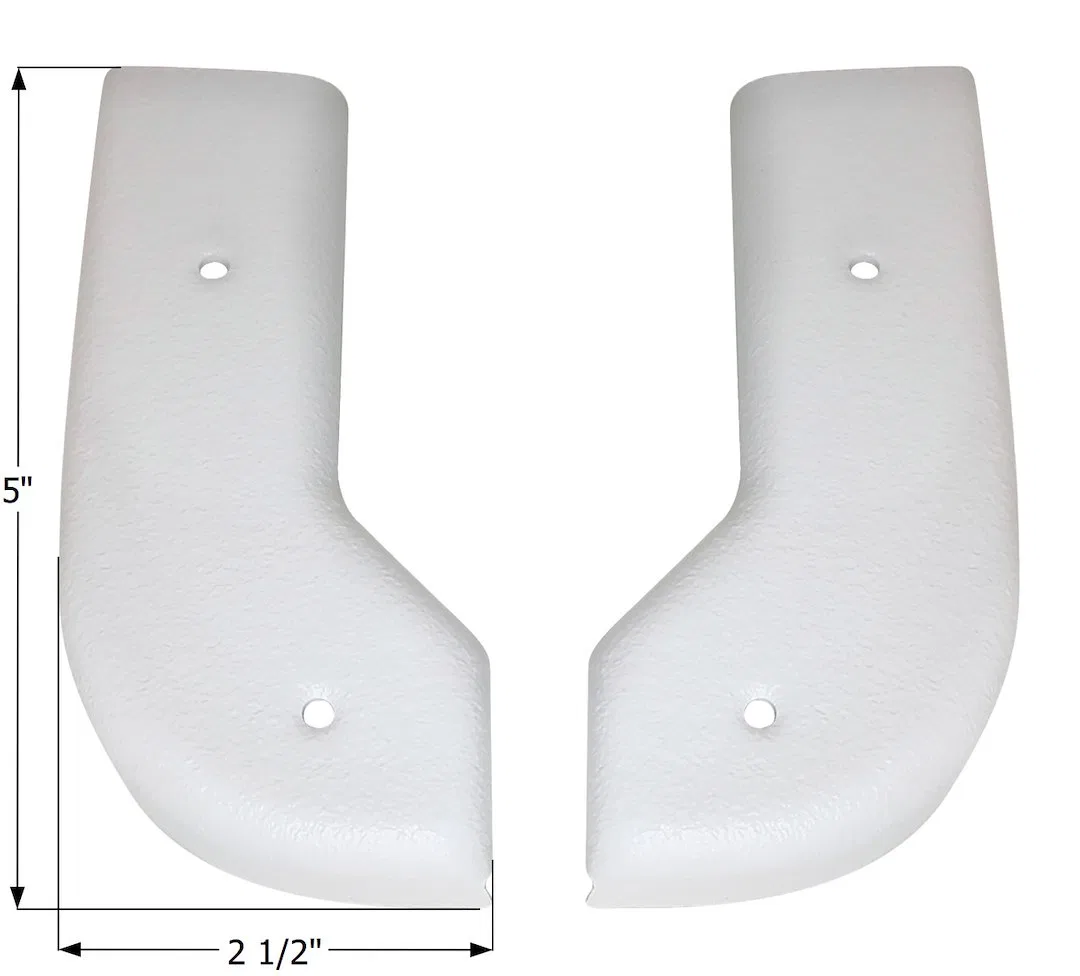 14330 – ICON Body Corner Guard, Vehicle Fitment: Fleetwood Prowler Unit Models Rear Corner Trim Polar White Set Of 2